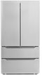 Cosmo - 22.5 cu. ft. 4-Door French Door Refrigerator with Recessed Handle in Stainless Steel, Counter Depth | COS-FDR225RHSS