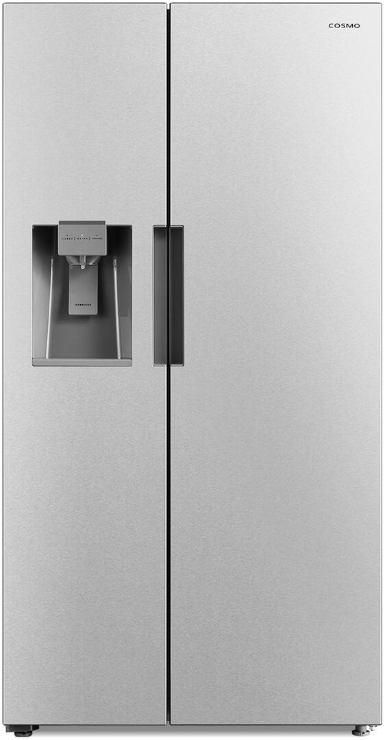 Cosmo - 26.3 cu. ft. Side-by-Side Refrigerator with Water and Ice Dispenser in Stainless Steel26.3 cu. ft. Side-by-Side Refrigerator with Water and Ice Dispenser in Stainless Steel | COS-SBSR263RHSS Cosmo - 26.3 cu. ft. Side-by-Side Refrigerator with Water and Ice Dispenser in Stainless Steel26.3 cu. ft. Side-by-Side Refrigerator with Water and Ice Dispenser in Stainless Steel | COS-SBSR263RHSS