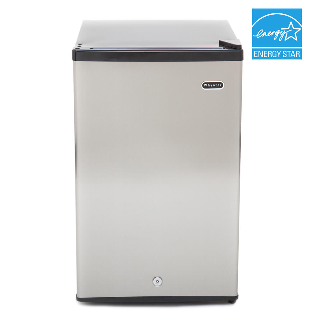Whynter - Energy Star 2.1 cu. ft. Stainless Steel Upright Freezer with Lock | CUF-210SS Whynter - Energy Star 2.1 cu. ft. Stainless Steel Upright Freezer with Lock | CUF-210SS
