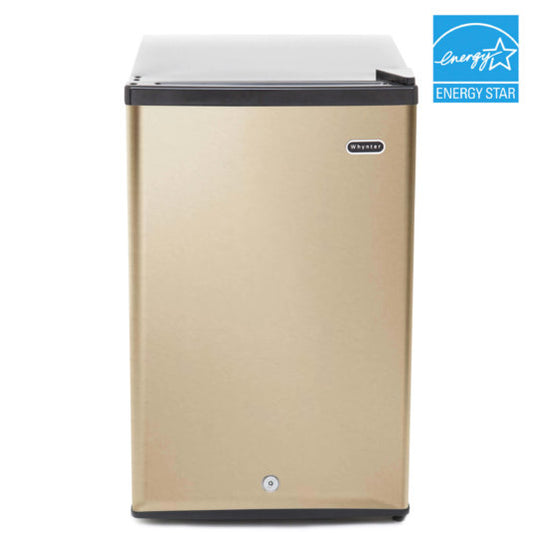Whynter - 2.1 cu.ft Energy Star Upright Freezer with Lock in Rose Gold | CUF-210SSG