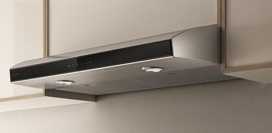 Elica - ARIA - Techne - 36" W x 20" D x 4 3/4" H, Stainless & Black Glass - UNDERCABINET HOODS | EAI436SS