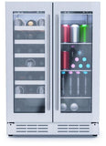 Elica -  French Door, Dual Zone, Beverage and Wine Center, 23 7/16" W x 22 1/4" D x 33-34" H, 4.4 cu/ft   - Undercounter Refrigerator | EBF52SS1 Elica -  French Door, Dual Zone, Beverage and Wine Center, 23 7/16" W x 22 1/4" D x 33-34" H, 4.4 cu/ft   - Undercounter Refrigerator | EBF52SS1