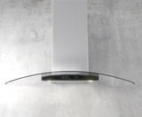 Elica - COMO - Techne - 30" W x 19 11/16" D x 1 15/16" H, Stainless & Black Glass + Clear Glass Canopy - Wall Mount Hoods | ECM630S3 Elica - COMO - Techne - 30" W x 19 11/16" D x 1 15/16" H, Stainless & Black Glass + Clear Glass Canopy - Wall Mount Hoods | ECM630S3