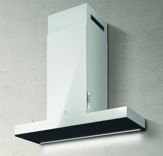 Elica - HAIKU - Iconic - 35 3/8" W x 12.5" - 15" D x 3 1/8" H, White Krion - Wall Mount Hoods | EHK636WH
