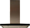Elica - LUGANO - Techne - 36" W x 19 11/16" D x 5" H, Stainless & Black Glass - Wall Mount Hoods | ELG636S3