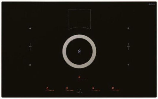 Elica - NIKOLA TESLA SWITCH - - 36" W x 20 1/4" D x 8 1/4" H, Black Glass - Air Cooking Cooktops | ENS436BL