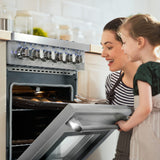 Cosmo - EPGR304 30 in. Slide-In Freestanding Gas Range with 5 Sealed Burners, Cast Iron Grates, 4.5 cu. ft. Capacity Convection Oven in Stainless Steel | COS-EPGR304 Cosmo - EPGR304 30 in. Slide-In Freestanding Gas Range with 5 Sealed Burners, Cast Iron Grates, 4.5 cu. ft. Capacity Convection Oven in Stainless Steel | COS-EPGR304