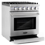 Cosmo - EPGR304 30 in. Slide-In Freestanding Gas Range with 5 Sealed Burners, Cast Iron Grates, 4.5 cu. ft. Capacity Convection Oven in Stainless Steel | COS-EPGR304 Cosmo - EPGR304 30 in. Slide-In Freestanding Gas Range with 5 Sealed Burners, Cast Iron Grates, 4.5 cu. ft. Capacity Convection Oven in Stainless Steel | COS-EPGR304