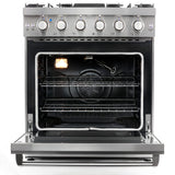 Cosmo - EPGR304 30 in. Slide-In Freestanding Gas Range with 5 Sealed Burners, Cast Iron Grates, 4.5 cu. ft. Capacity Convection Oven in Stainless Steel | COS-EPGR304 Cosmo - EPGR304 30 in. Slide-In Freestanding Gas Range with 5 Sealed Burners, Cast Iron Grates, 4.5 cu. ft. Capacity Convection Oven in Stainless Steel | COS-EPGR304