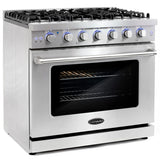 Cosmo - 36 in. 6.0 cu. ft. Commercial Gas Range with Convection Oven in Stainless Steel with Storage Drawer | COS-EPGR366 Cosmo - 36 in. 6.0 cu. ft. Commercial Gas Range with Convection Oven in Stainless Steel with Storage Drawer | COS-EPGR366