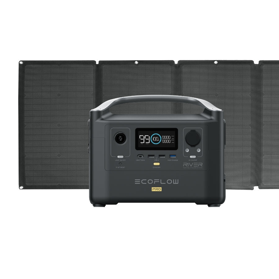 EcoFlow RIVER Pro 720Wh Portable Power Station w/ 160-Watt Solar Panel EcoFlow RIVER Pro 720Wh Portable Power Station w/ 160-Watt Solar Panel