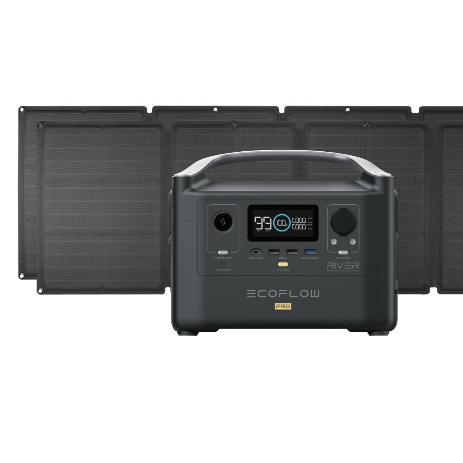 EcoFlow RIVER Pro 720Wh Portable Power Station w/ 110-Watt Solar Panel EcoFlow RIVER Pro 720Wh Portable Power Station w/ 110-Watt Solar Panel