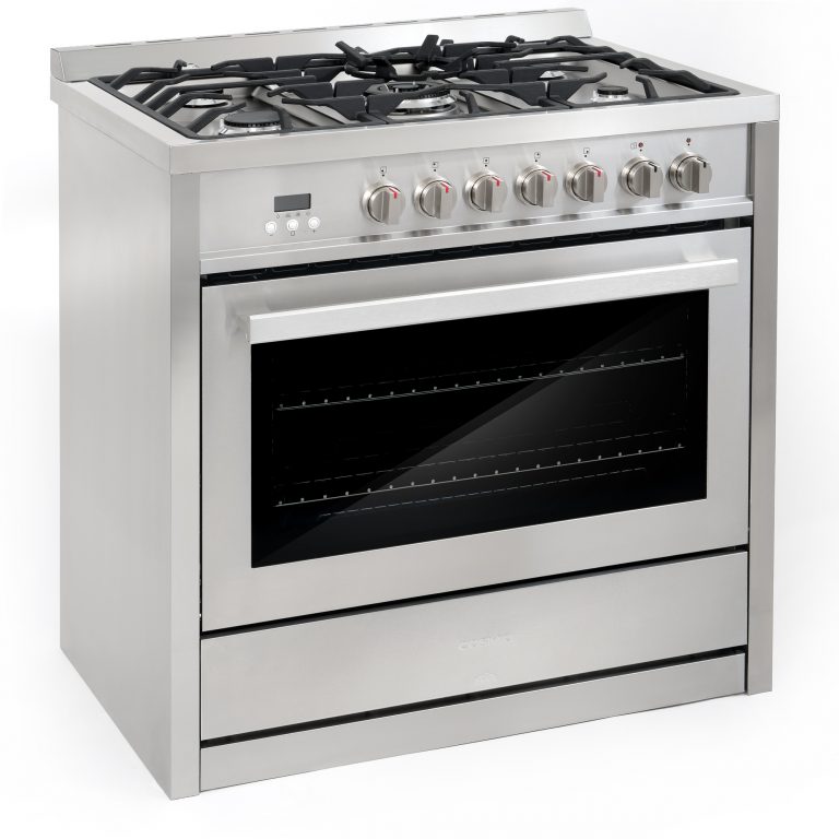 Cosmo - Commercial-Style 36 in. 3.8 cu. ft. Single Oven Dual Fuel Range with 8 Function Convection Oven in Stainless Steel | COS-F965NF Cosmo - Commercial-Style 36 in. 3.8 cu. ft. Single Oven Dual Fuel Range with 8 Function Convection Oven in Stainless Steel | COS-F965NF