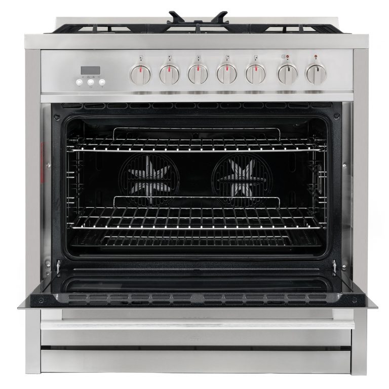 Cosmo - Commercial-Style 36 in. 3.8 cu. ft. Single Oven Dual Fuel Range with 8 Function Convection Oven in Stainless Steel | COS-F965NF Cosmo - Commercial-Style 36 in. 3.8 cu. ft. Single Oven Dual Fuel Range with 8 Function Convection Oven in Stainless Steel | COS-F965NF