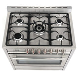 Cosmo - Commercial-Style 36 in. 3.8 cu. ft. Single Oven Dual Fuel Range with 8 Function Convection Oven in Stainless Steel | COS-F965NF Cosmo - Commercial-Style 36 in. 3.8 cu. ft. Single Oven Dual Fuel Range with 8 Function Convection Oven in Stainless Steel | COS-F965NF