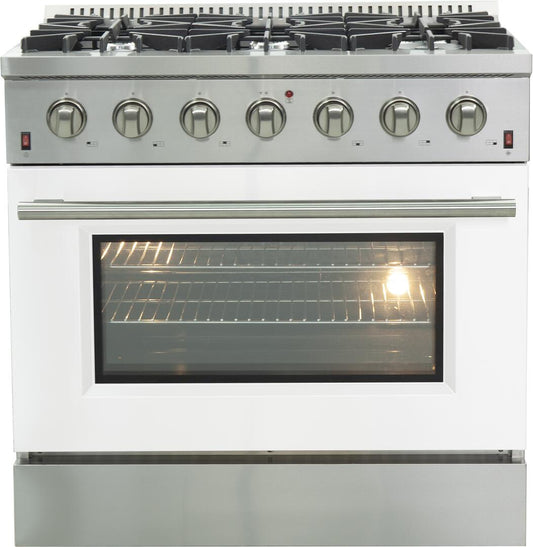 FORNO - Galiano 36"/48" Professional Freestanding Gas/Dual Fuel Range | 6-8 Italian Sealed Burner | White, Blue, Red, Black Door Color | FFSGS6244 & FFSGS6156
