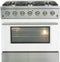 FORNO - Galiano 36"/48" Professional Freestanding Gas/Dual Fuel Range | 6-8 Italian Sealed Burner | White, Blue, Red, Black Door Color | FFSGS6244 & FFSGS6156