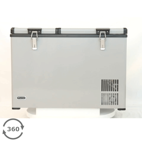 Whynter - 90 Quart Dual Zone Portable Fridge/ Freezer with 12v Option and Wheels | FM-901DZ Whynter - 90 Quart Dual Zone Portable Fridge/ Freezer with 12v Option and Wheels | FM-901DZ