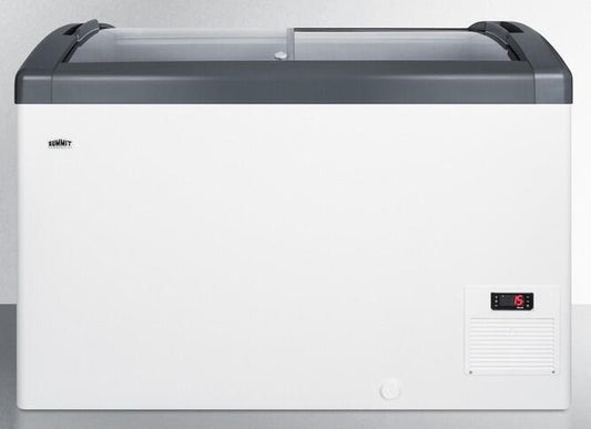 Summit Commercial - 42" 9.5 Cu.Ft. White with Sliding Glass Door & Lock Chest Freezer