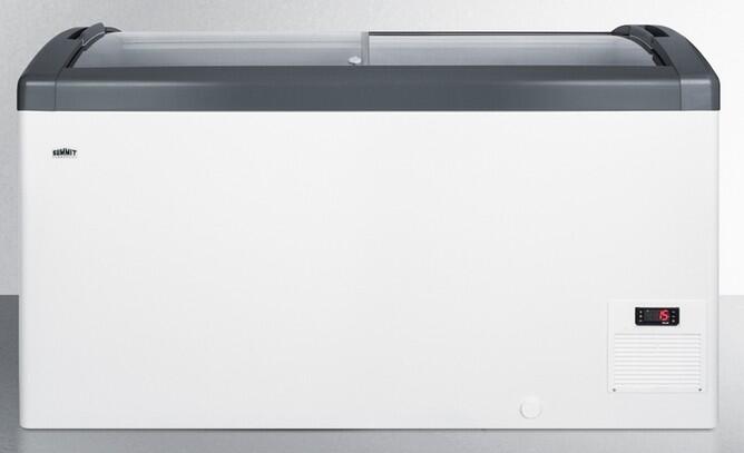 Summit Commercial - 52" 12.4 Cu.Ft. White with Sliding Glass Door & Lock Chest Freezer Summit Commercial - 52" 12.4 Cu.Ft. White with Sliding Glass Door & Lock Chest Freezer