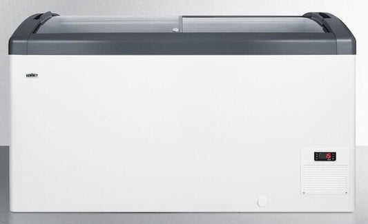 Summit Commercial - 52" 12.4 Cu.Ft. White with Sliding Glass Door & Lock Chest Freezer