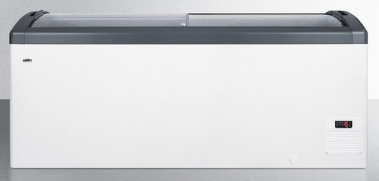 Summit Commercial - 67" 17.1 Cu.Ft. White with Sliding Glass Door & Lock Chest Freezer