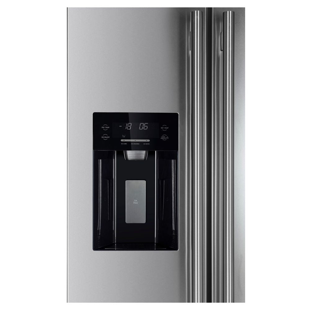 FORNO - 36 in. W x 29.86 in. D 20 cu. ft. Side by Side Refrigerator in Stainless Steel with Ice Maker FORNO - 36 in. W x 29.86 in. D 20 cu. ft. Side by Side Refrigerator in Stainless Steel with Ice Maker