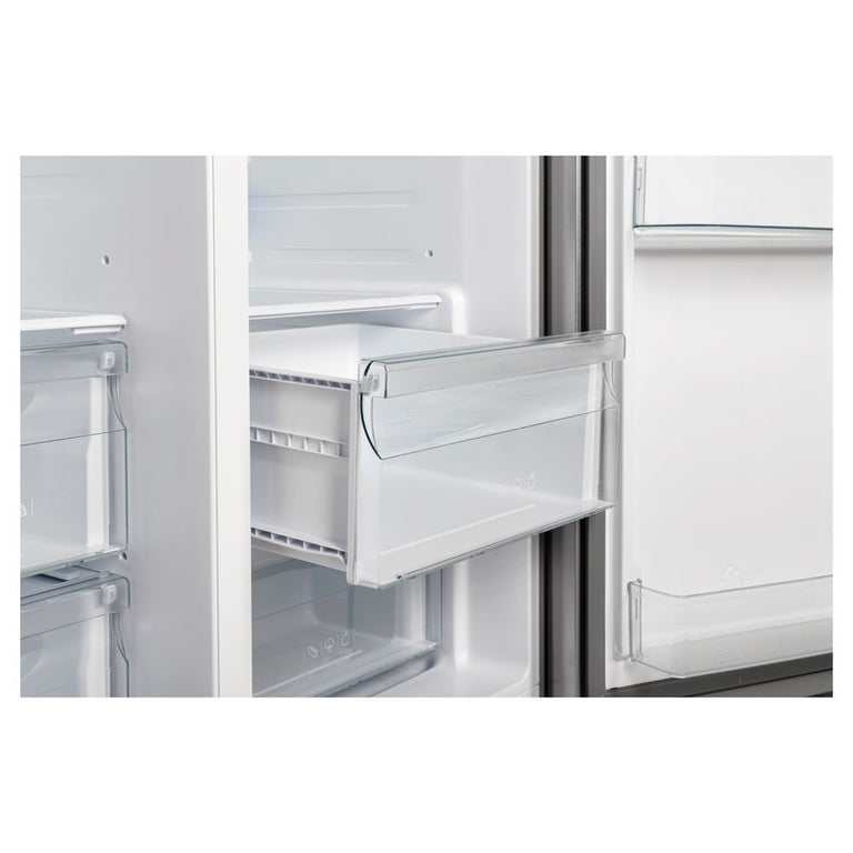 FORNO - 36 in. W x 29.86 in. D 20 cu. ft. Side by Side Refrigerator in Stainless Steel with Ice Maker FORNO - 36 in. W x 29.86 in. D 20 cu. ft. Side by Side Refrigerator in Stainless Steel with Ice Maker