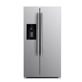 FORNO - 36 in. W x 29.86 in. D 20 cu. ft. Side by Side Refrigerator in Stainless Steel with Ice Maker FORNO - 36 in. W x 29.86 in. D 20 cu. ft. Side by Side Refrigerator in Stainless Steel with Ice Maker