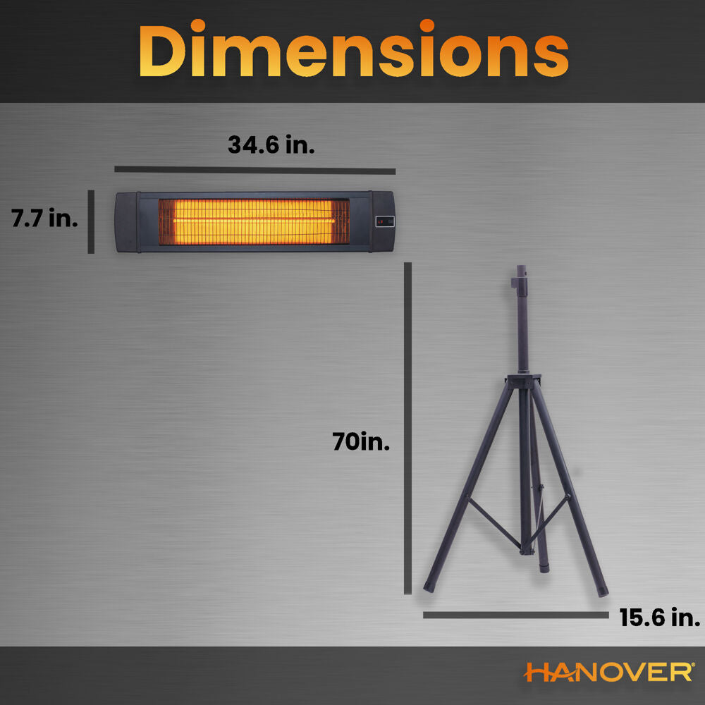 Hanover Electric Outdoor Heaters HAN1041ICBLK TP Hanover Electric Outdoor Heaters HAN1041ICBLK TP