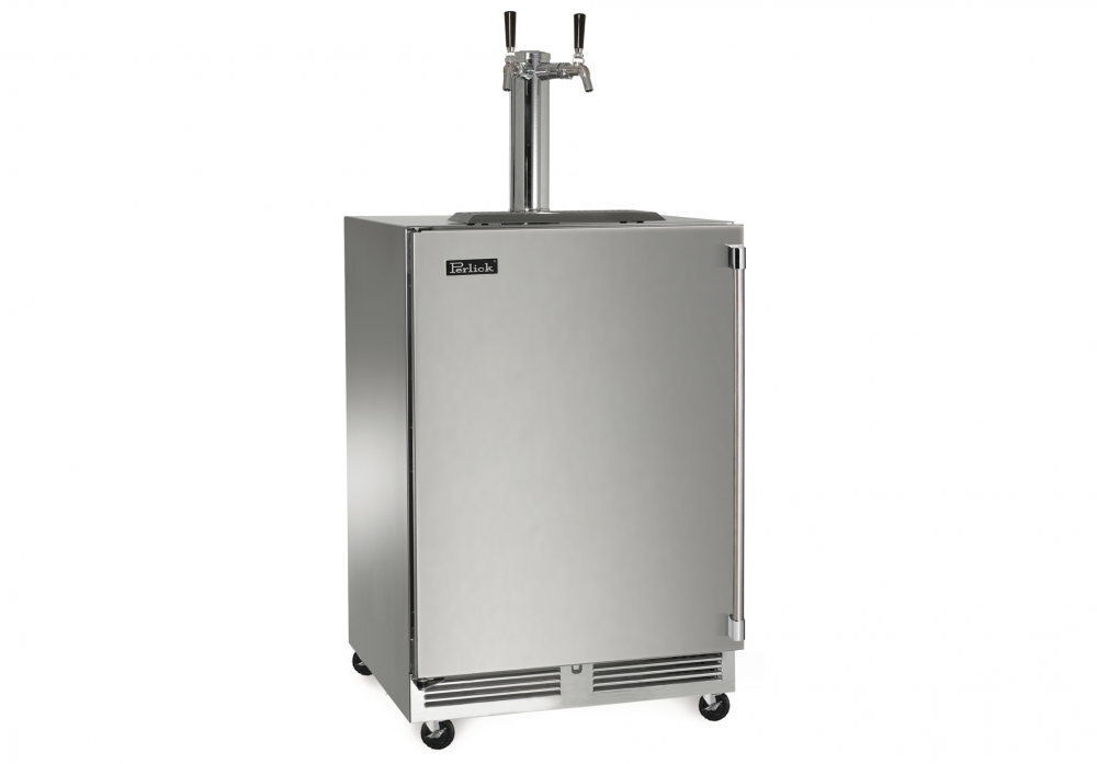 Perlick - 24" Mobile Tap, 2 Faucet Beer Dispensing Kit with Casters - HP24TS-2MBB Perlick - 24" Mobile Tap, 2 Faucet Beer Dispensing Kit with Casters - HP24TS-2MBB