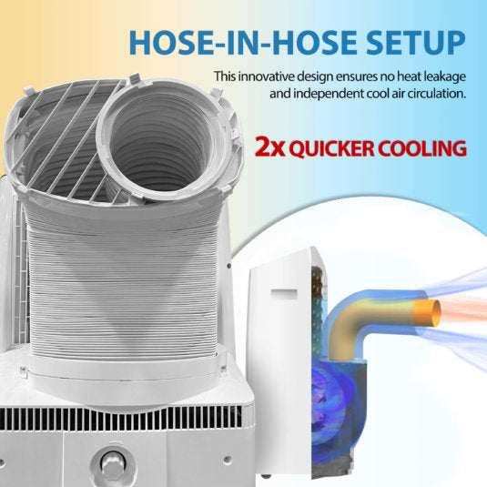 Whynter - ARC-1230WN 14,000 BTU (12,000 BTU SACC) NEX Inverter Dual Hose Cooling Portable Air Conditioner, Dehumidifier, and Fan with Smart Wi-Fi, up to 600 sq ft in White | ARC-1230WN Whynter - ARC-1230WN 14,000 BTU (12,000 BTU SACC) NEX Inverter Dual Hose Cooling Portable Air Conditioner, Dehumidifier, and Fan with Smart Wi-Fi, up to 600 sq ft in White | ARC-1230WN
