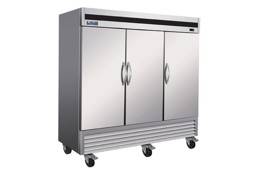 IKON  - Commercial - 81" Three Section Solid Door Reach-In Refrigerator, 66 cu. ft. - IB81R