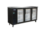 IKON  - Commercial - 73" Three Section Back Bar Cooler with Glass Door, 17.26 cu. ft. - IBB73-3G-24 IKON  - Commercial - 73" Three Section Back Bar Cooler with Glass Door, 17.26 cu. ft. - IBB73-3G-24