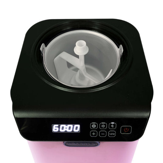 Whynter - 1.28 Quart Compact Upright Automatic Ice Cream Maker with Stainless Steel Bowl Limited Black Pink Edition | ICM-128BPS Whynter - 1.28 Quart Compact Upright Automatic Ice Cream Maker with Stainless Steel Bowl Limited Black Pink Edition | ICM-128BPS