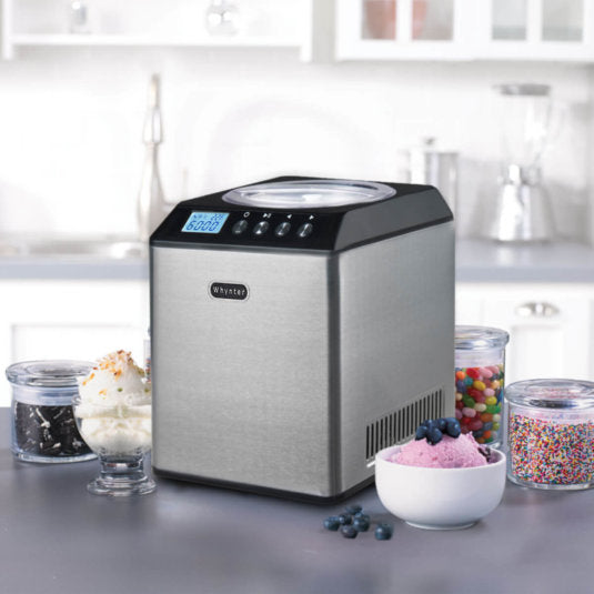 Whynter - 2.1 Quart Upright Ice Cream Maker with Stainless Steel Bowl | ICM-201SB Whynter - 2.1 Quart Upright Ice Cream Maker with Stainless Steel Bowl | ICM-201SB