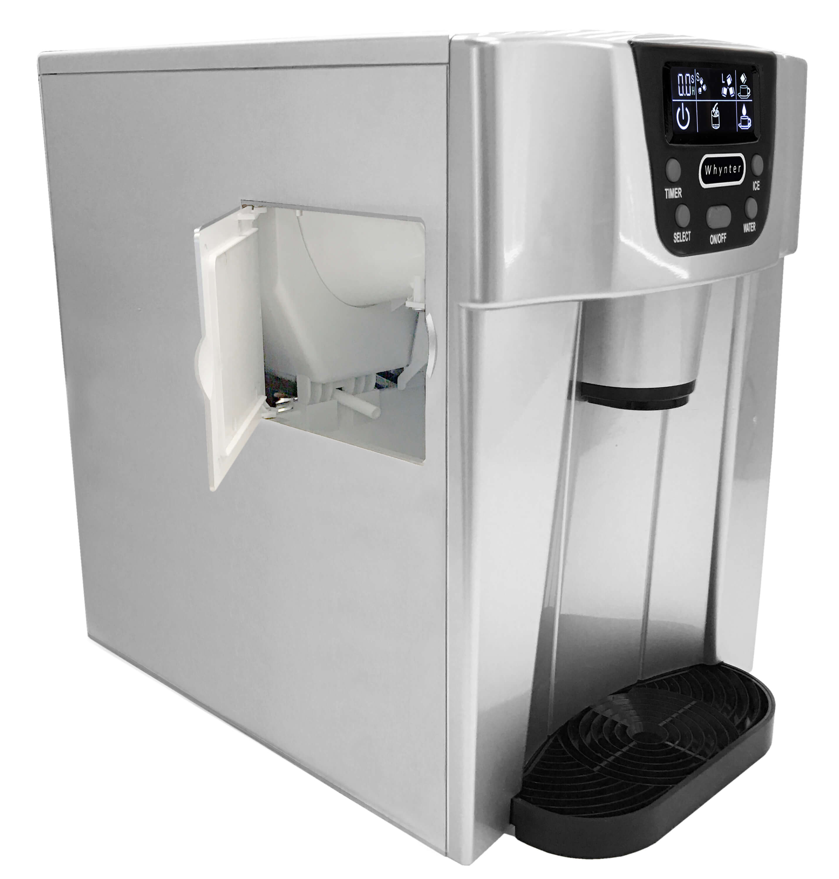 Whynter - Countertop Direct Connection Ice Maker and Water Dispenser - Silver | IDC-221SC Whynter - Countertop Direct Connection Ice Maker and Water Dispenser - Silver | IDC-221SC