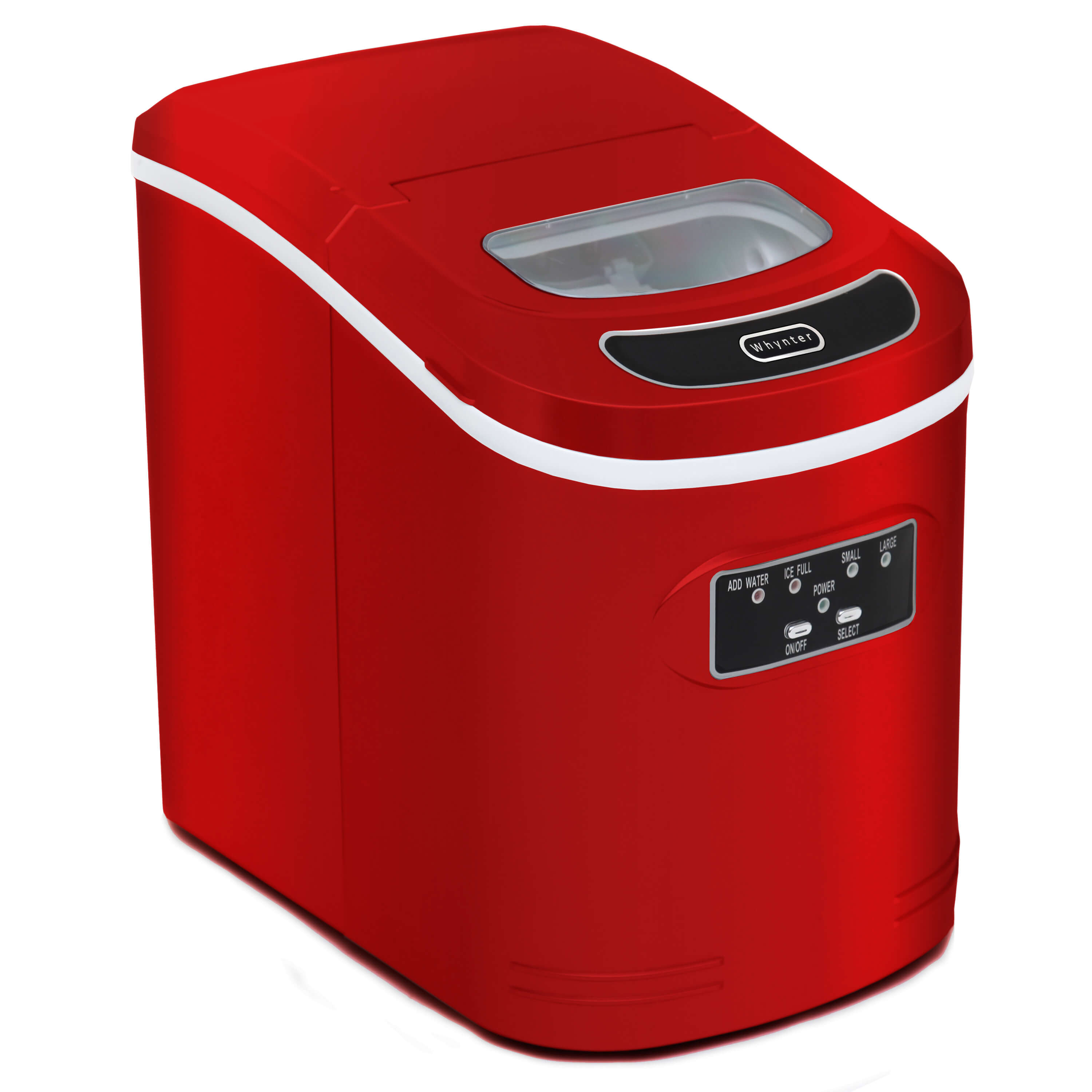 Whynter - Compact Portable Ice Maker 27 lb capacity - Red | IMC-270MR Whynter - Compact Portable Ice Maker 27 lb capacity - Red | IMC-270MR