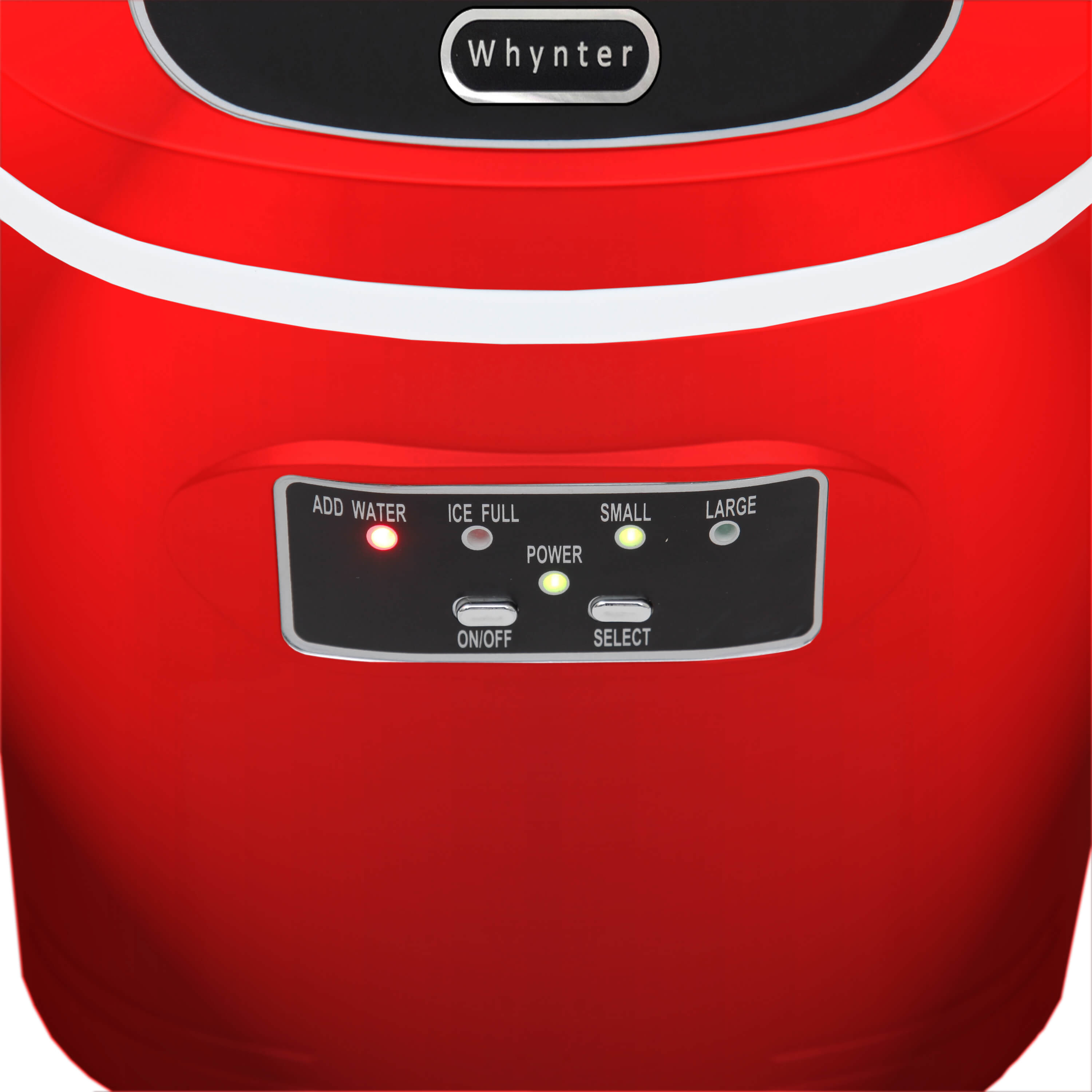 Whynter - Compact Portable Ice Maker 27 lb capacity - Red | IMC-270MR Whynter - Compact Portable Ice Maker 27 lb capacity - Red | IMC-270MR