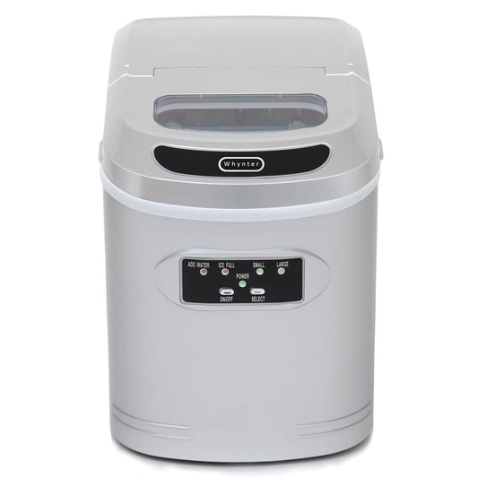 Whynter - Compact Portable Ice Maker 27 lb capacity - Metallic Silver | IMC-270MS