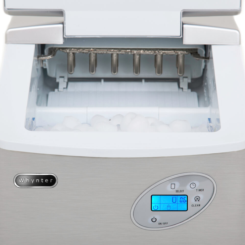Whynter - Portable Ice Maker 49 lb capacity - Stainless Steel | IMC-490SS Whynter - Portable Ice Maker 49 lb capacity - Stainless Steel | IMC-490SS