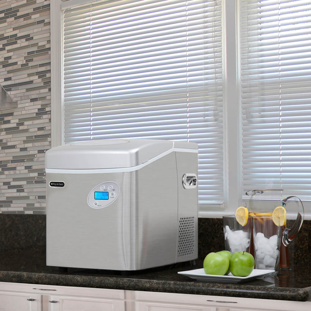 Whynter - Portable Ice Maker 49 lb capacity - Stainless Steel | IMC-490SS Whynter - Portable Ice Maker 49 lb capacity - Stainless Steel | IMC-490SS