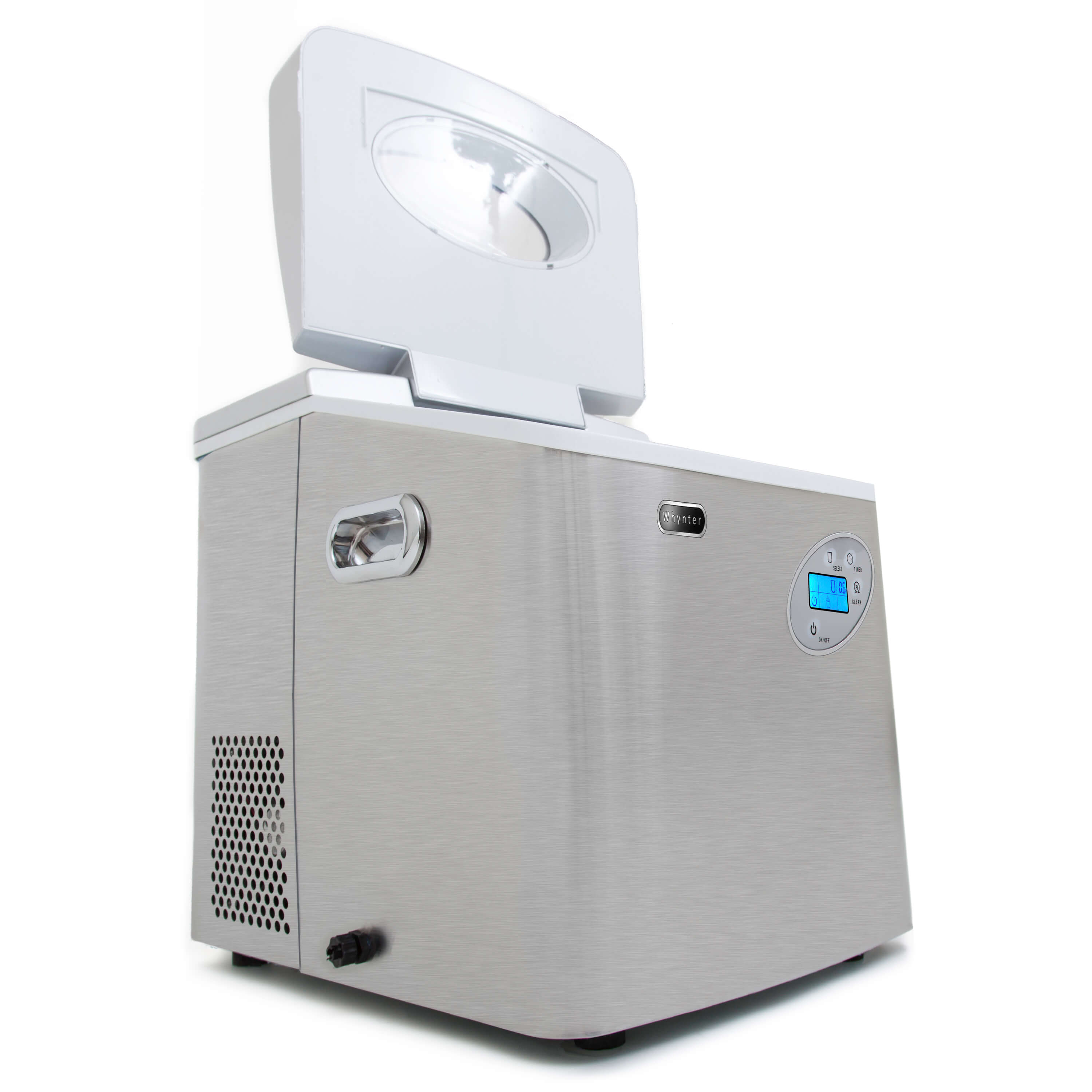 Whynter - Portable Ice Maker with 49lb Capacity Stainless Steel with Water Connection | IMC-491DC Whynter - Portable Ice Maker with 49lb Capacity Stainless Steel with Water Connection | IMC-491DC