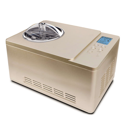 Whynter - Ice Cream Maker 2 Quart Capacity Stainless Steel Bowl & Yogurt Function in Champagne Gold | ICM-220CGY
