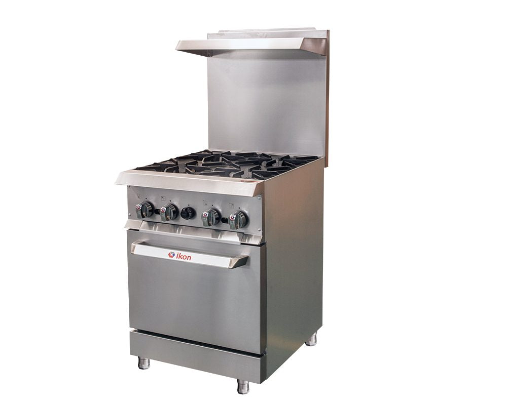 IKON COOKING - Commercial - 24" Natural Gas Range with 4 Burners and Oven - IR-4-24 IKON COOKING - Commercial - 24" Natural Gas Range with 4 Burners and Oven - IR-4-24