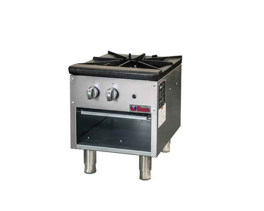 IKON COOKING - Commercial - 18" Gas 1 Burner Stock Pot Range - 80,000 BTU - ISP-18
