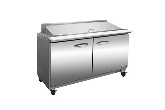IKON - Commercial - 48" Two Section Mega Top Sandwich Prep Table, 18 Pan - ISP48M