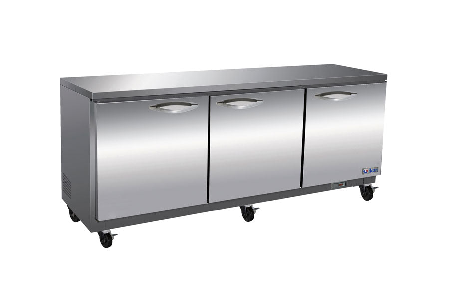 IKON - Commercial - 71" Three Section Solid Door Undercounter Freezer, 18 cu. ft. - IUC72F IKON - Commercial - 71" Three Section Solid Door Undercounter Freezer, 18 cu. ft. - IUC72F