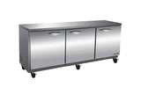 IKON  - Commercial - 71" Three Section Solid Door Undercounter Refrigerator - IUC72R IKON  - Commercial - 71" Three Section Solid Door Undercounter Refrigerator - IUC72R