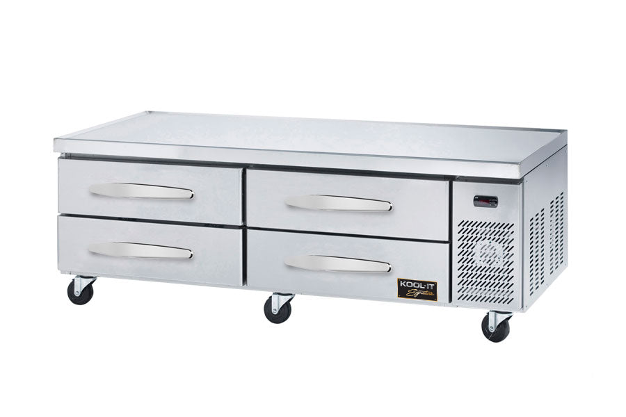 Kool-It - Signature - Commercial - 74" 4 Drawer Side Mounted Chef Base Refrigerator - KCB-74-4M Kool-It - Signature - Commercial - 74" 4 Drawer Side Mounted Chef Base Refrigerator - KCB-74-4M